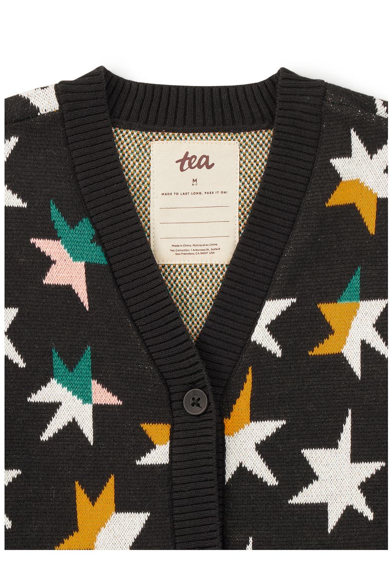 Long Iconic Stars Cardigan, Alternate, color, Colorblock Stars