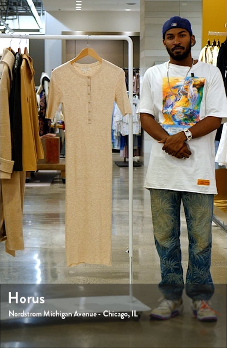 Rib Henley Midi Dress, sales video thumbnail