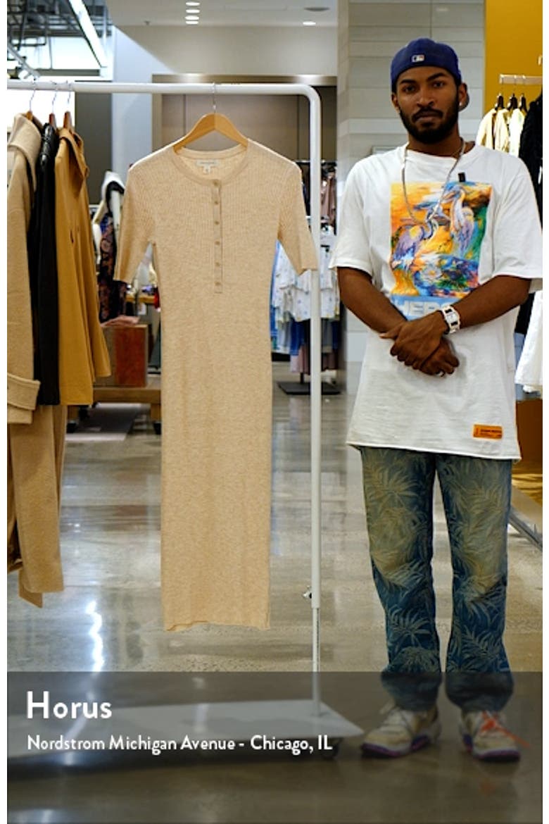 Rib Henley Midi Dress video