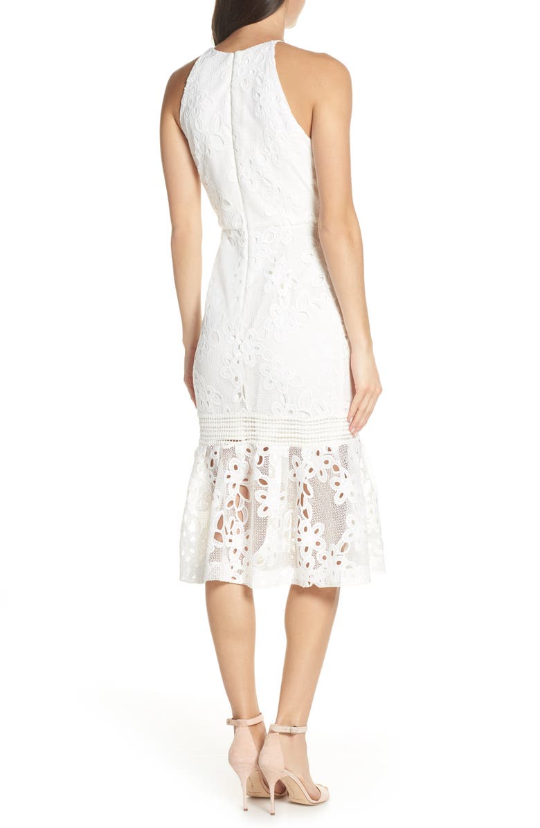 Mark + James by Badgley Mischka Lace Halter Dress, Alternate, color, 