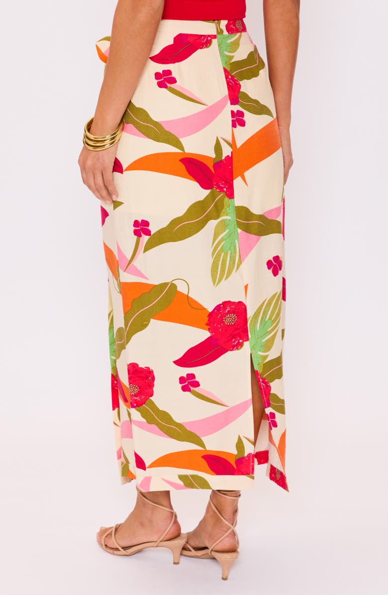 VICI Collection Riviera Printed Faux Wrap Skirt, Alternate, color, Cream Red