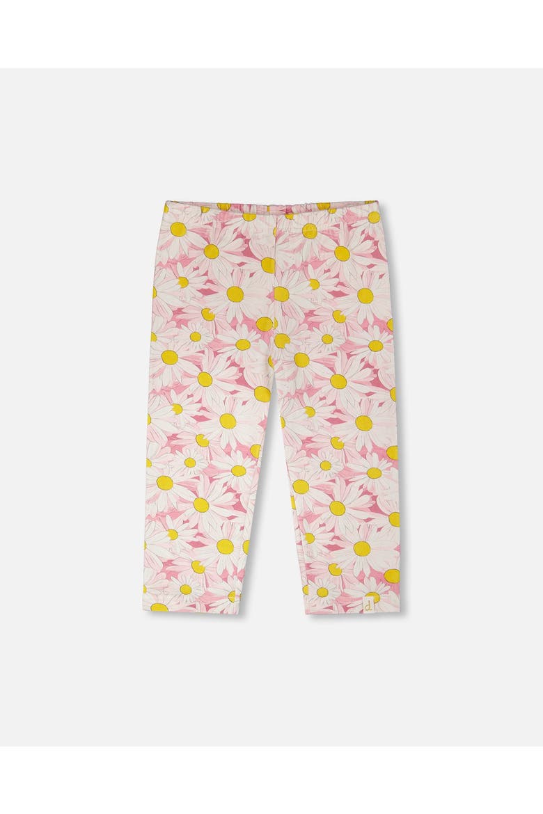 Jersey Daisies Capri Leggings, Main, color, Pink Printed Daisies