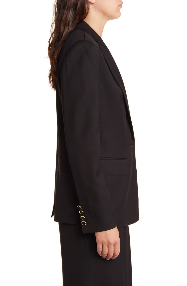 Milly Alexa One-Button Twill Jacket, Alternate, color,