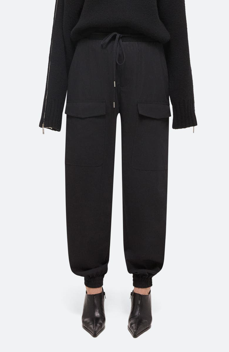 Helmut Lang Tapered Cargo Pants, Main, color, Black