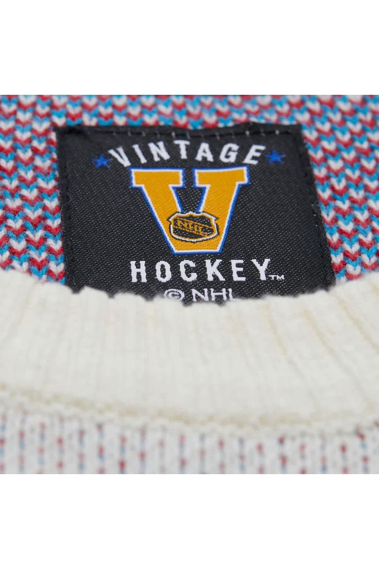 Men's Mitchell & Ness Cream New York Rangers Centennial Retro Logo Sweater, Alternate, color, Cream