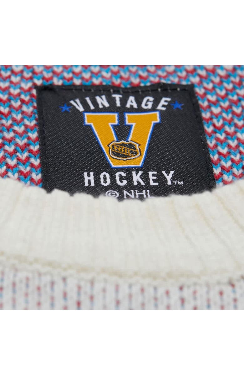 Mitchell & Ness Men's Mitchell & Ness Cream New York Rangers Centennial Retro Logo Sweater, Alternate, color, Cream