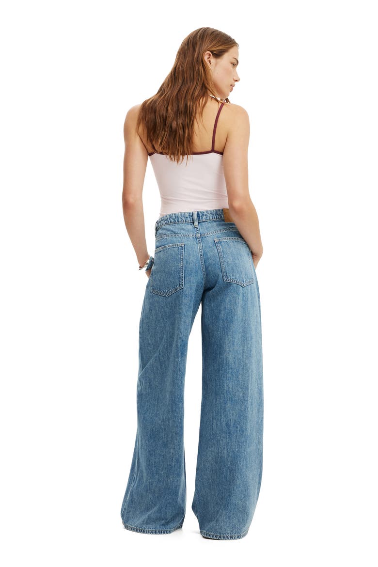 High Waist Wide Leg Jeans, Alternate, color, PISCES BLUE