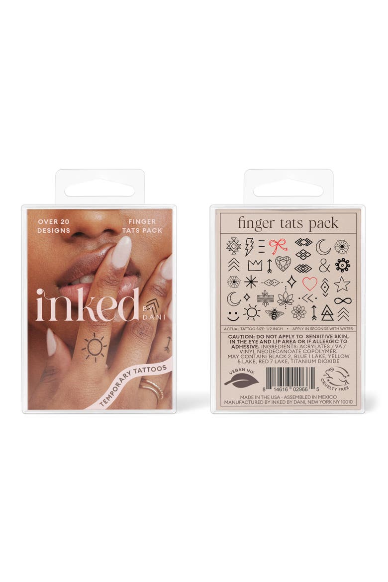 Finger Tats Pack Temporary Tattoos, Alternate, color, NO COLOR