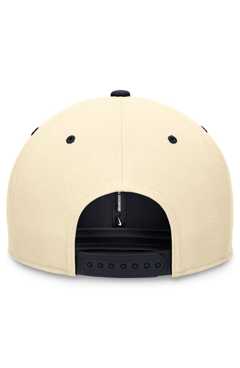 Nike Men's Nike Cream/Navy New York Yankees Rewind Cooperstown Collection Performance Snapback Hat, Alternate, color,