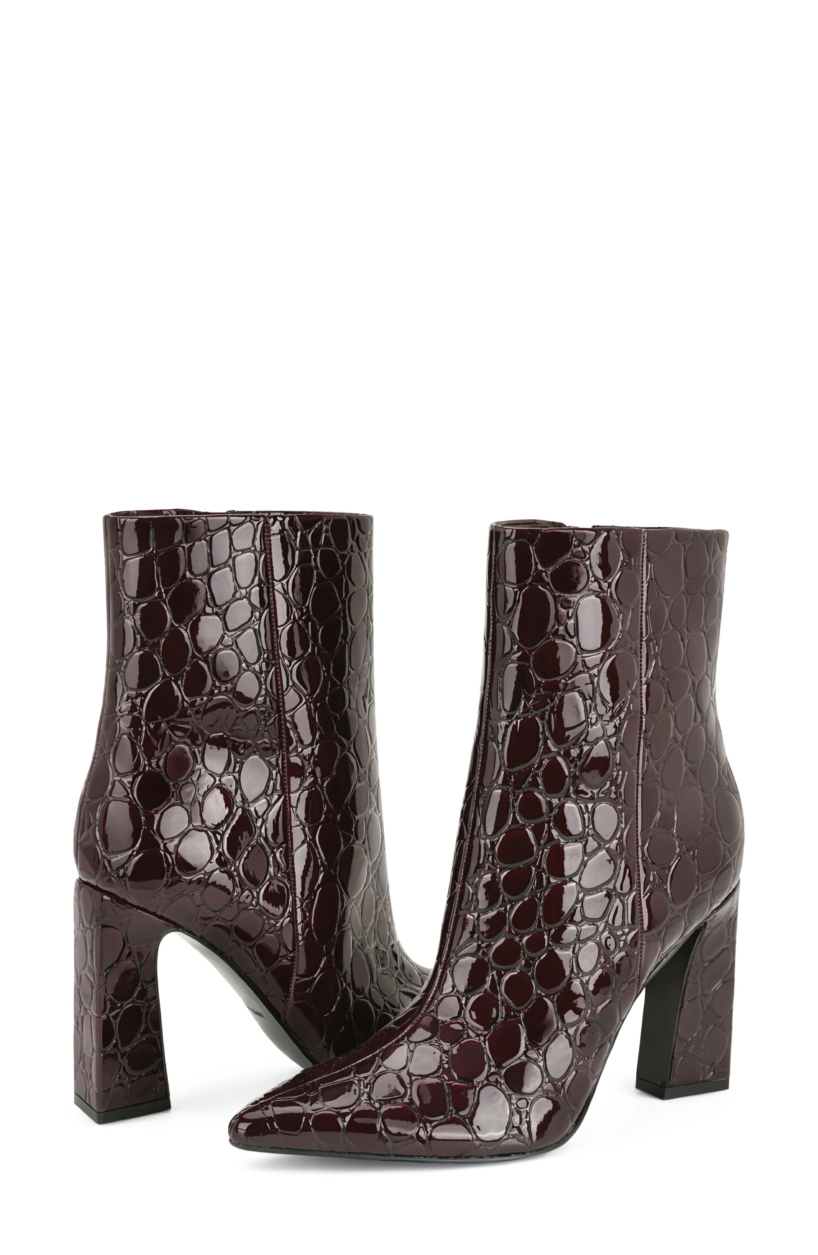 Todaye Bootie, Alternate, color, DARK RED
