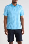 Bugatchi Geometric Print Performance Polo