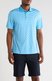 Bugatchi Geometric Print Performance Polo