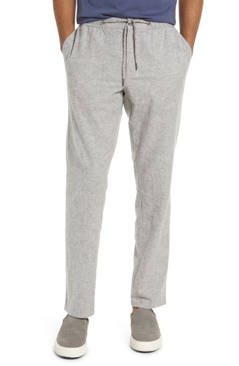 Linen & Cotton Blend Drawstring Pants