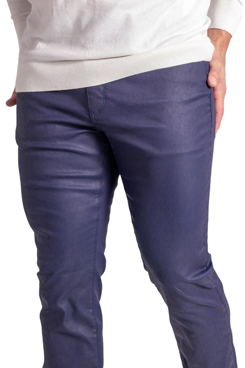 Coated Skinny Jeans, Alternate, color, BLUE