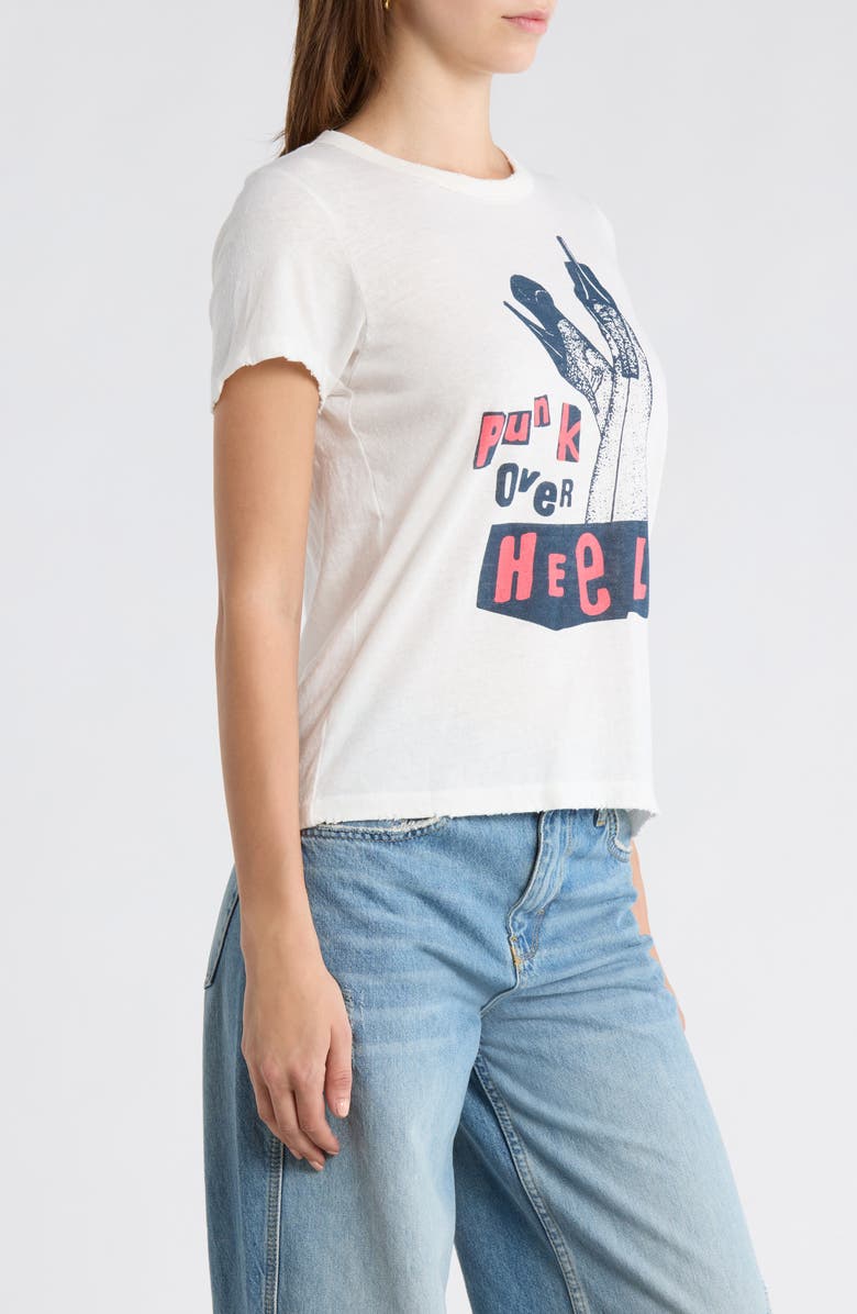 Junk Food Punk Over Heels Graphic T-Shirt, Alternate, color, Vintage White
