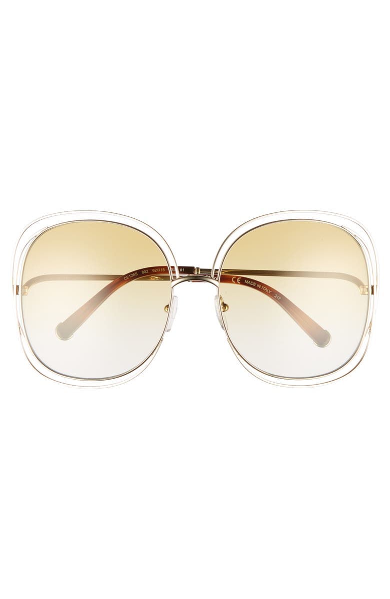 Chloé Carlina 62mm Oversize Sunglasses, Alternate, color, 