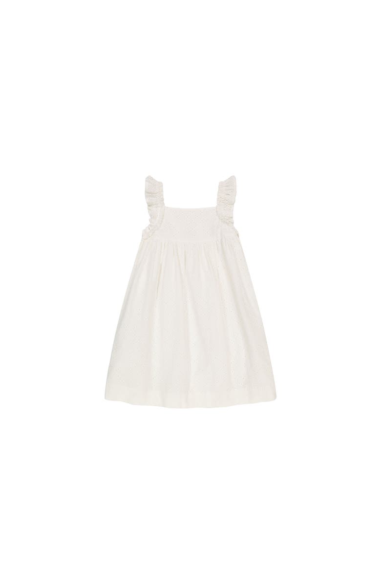 Busy Bees Sawyer Flutter Sleeve Dress, Main, color, White Eyelet