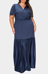 L I V D Violetta Tiered Surplice Dress