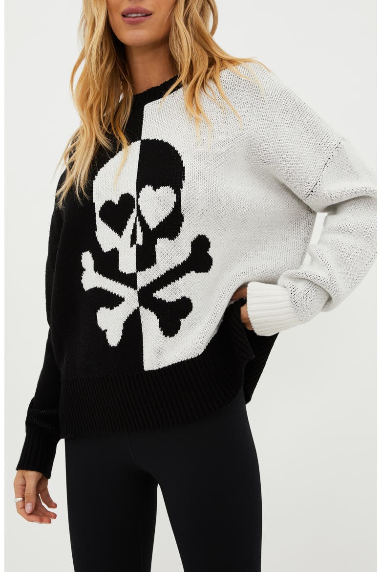 Callie Cotton Blend Sweater, Alternate, color, DARK SIDE