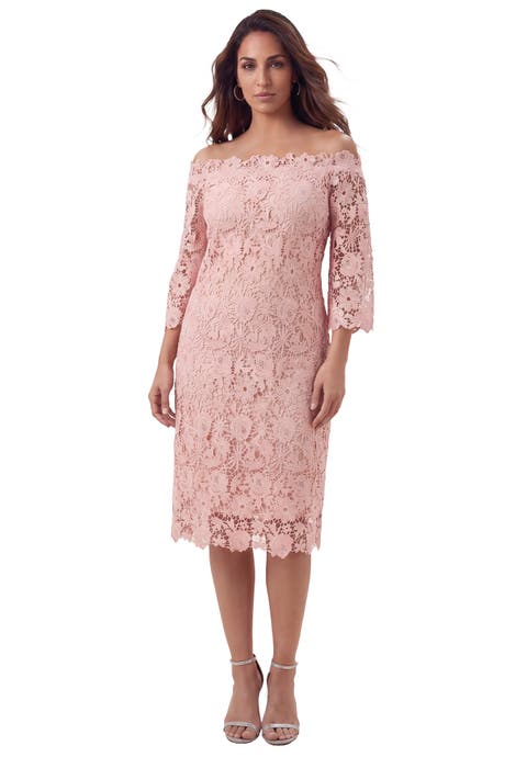 Off The Shoulder Lace Dress (plus)