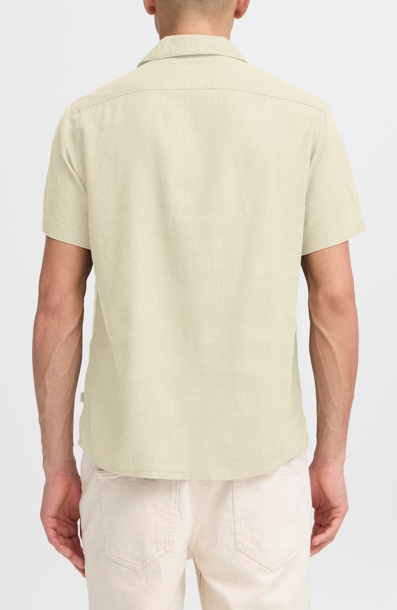 !SOLID Allan Solid Linen Blend Camp Shirt, Alternate, color, Oatmeal