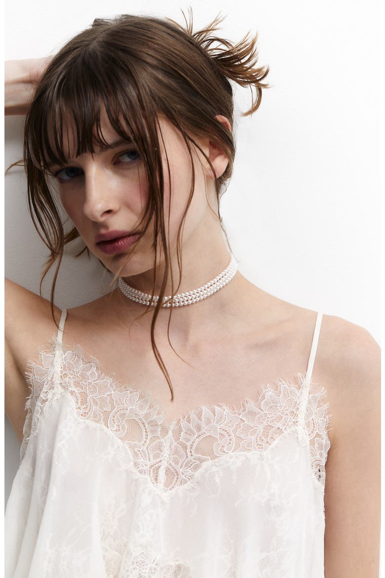 Madrid Faux Pearl Choker Necklace, Alternate, color, GOLD