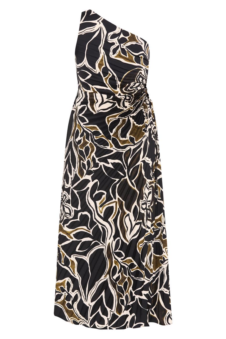 Alice One-Shoulder Maxi Dress, Alternate, color, WINTER FOLIAGE
