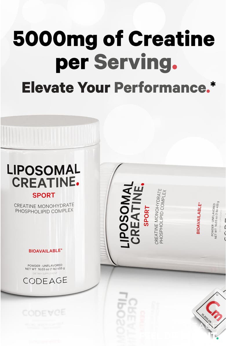 Codeage Creatine Monohydrate Powder Supplement 3-Month Supply, Alternate, color, 