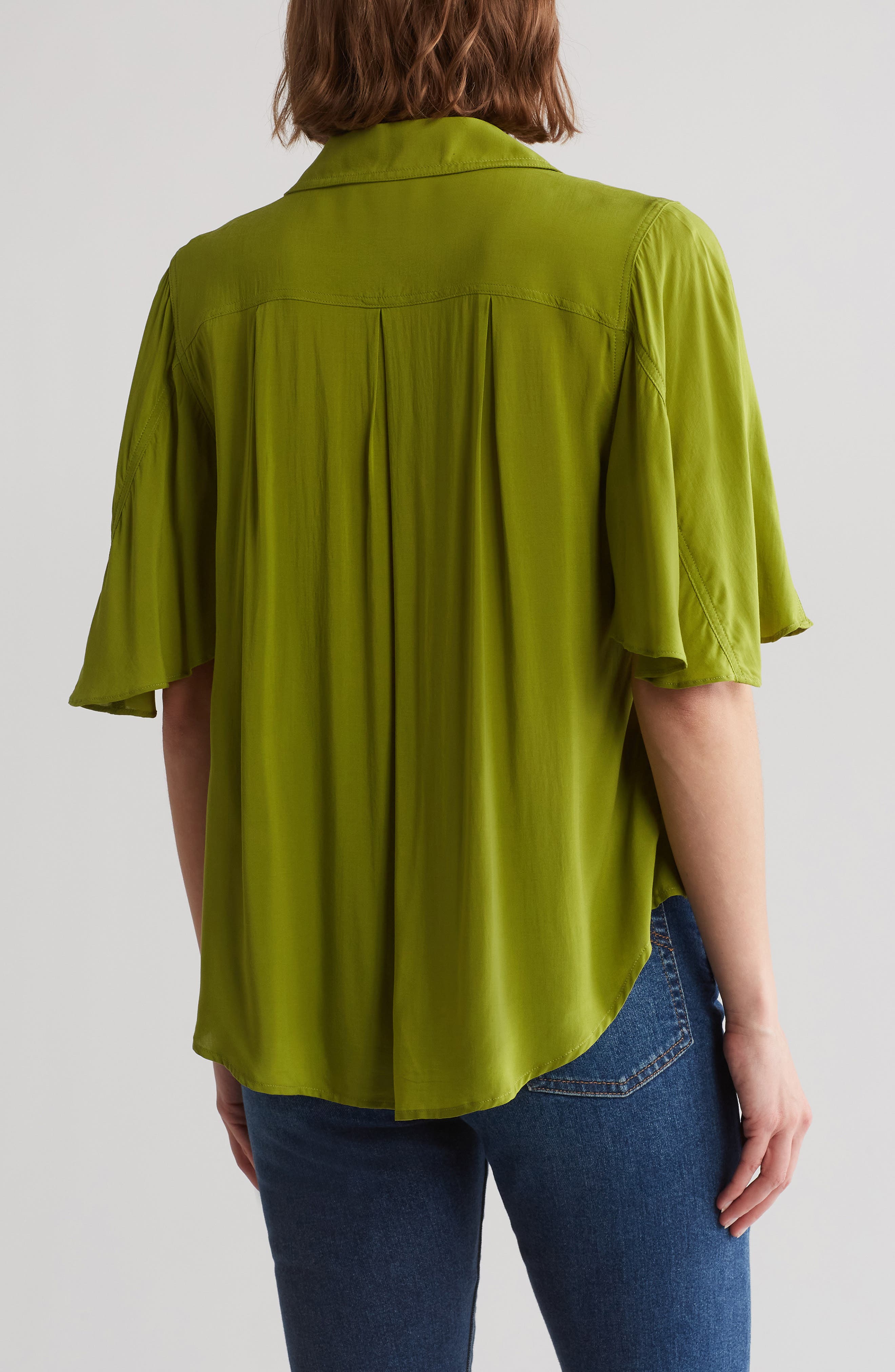 PHILOSOPHY BY RPUBLIC CLOTHING Flutter Sleeve Button-Up Shirt (Women ...