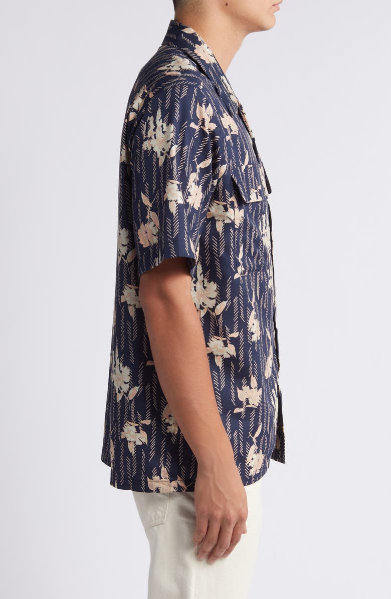 NN07 Daniel 5655 Floral Cotton Blend Camp Shirt, Alternate, color,