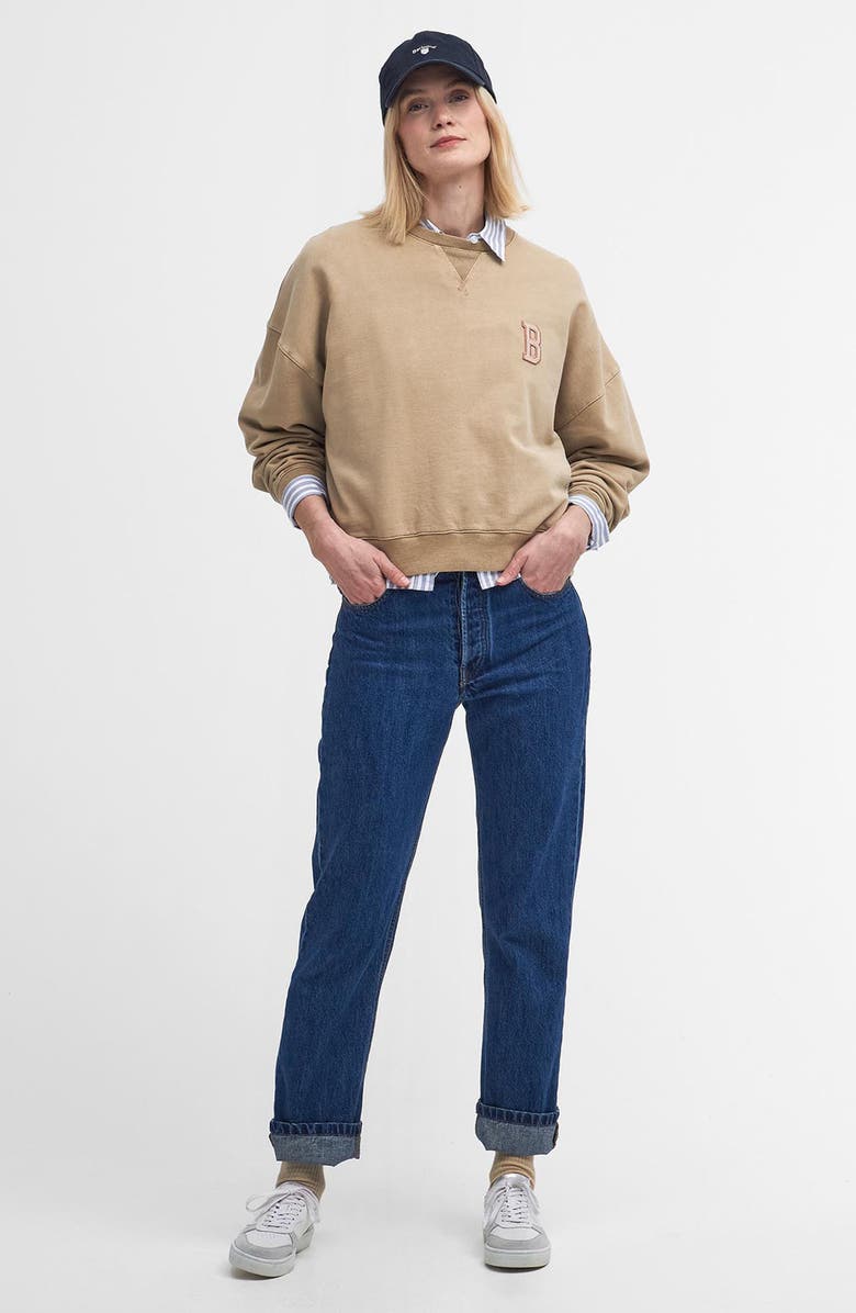 Barbour Elisha Logo Cotton Graphic Sweatshirt, Alternate, color, 