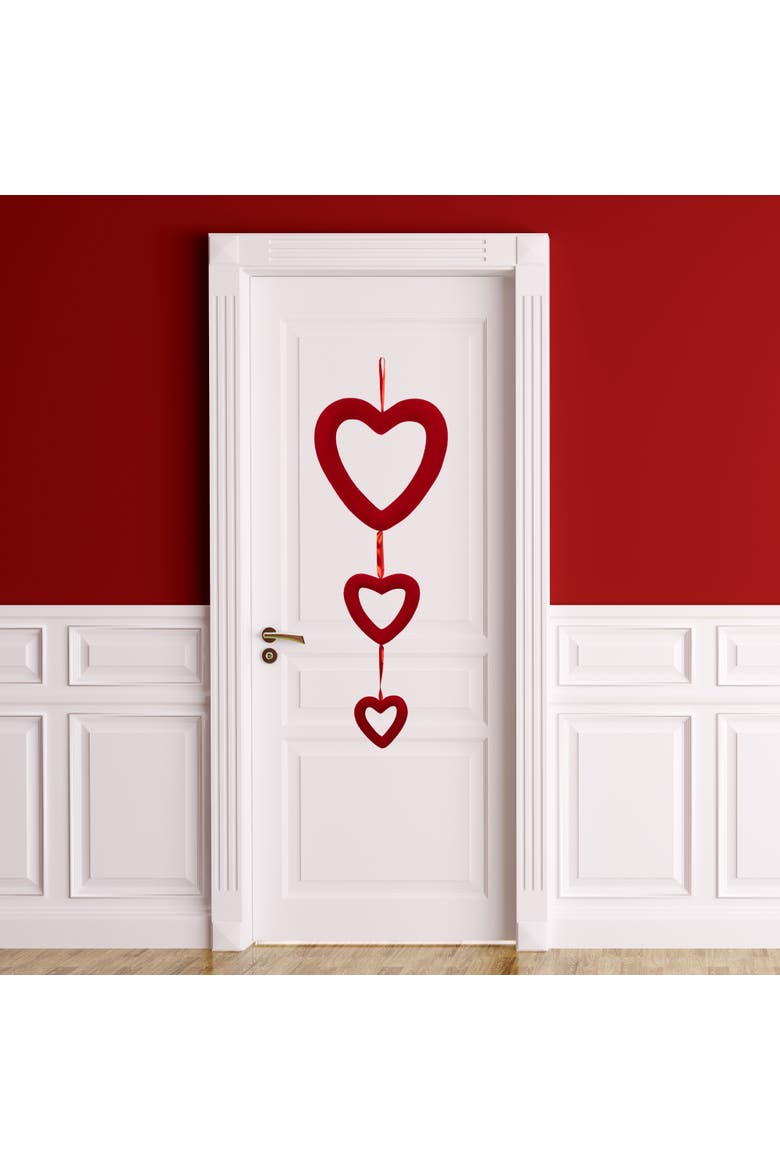 Heart Trio Valentine's Day Wall Decoration - 34" - Red, Alternate, color, Red
