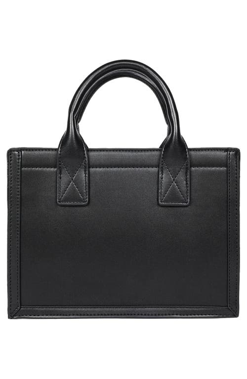 True Religion Pompom Keychain Horseshoe Tote Bag In Black