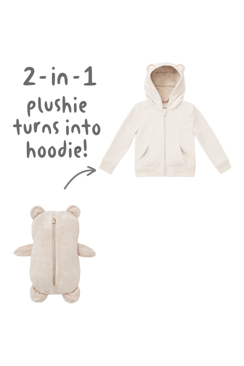 Kids' Bori Bear 2-in-1 Stuffed Animal Hoodie, Alternate, color, BEIGE