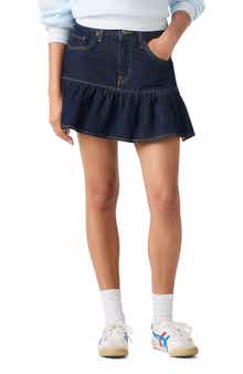Levi's Flounce Hem Denim Miniskirt