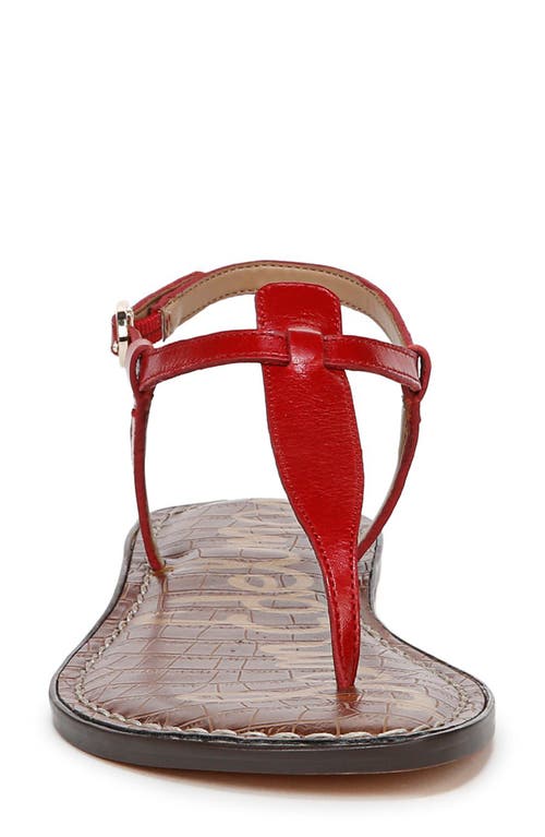 Sam Edelman Gigi Thong Sandal Summer Red Leather In Summer Red