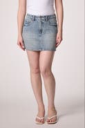 BLUE REVIVAL On The Edge Mini Skirt