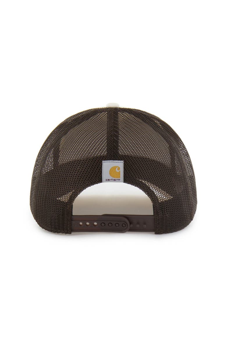 Men's Carhartt x '47 Natural/Brown Texas Longhorns Undyed Trucker Adjustable Hat, Alternate, color, Natural