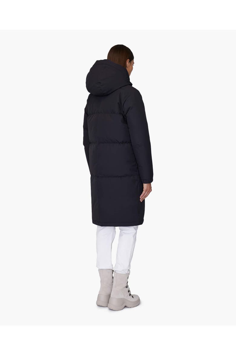 INES | Hooded Down Winter Jacket, Alternate, color, Black