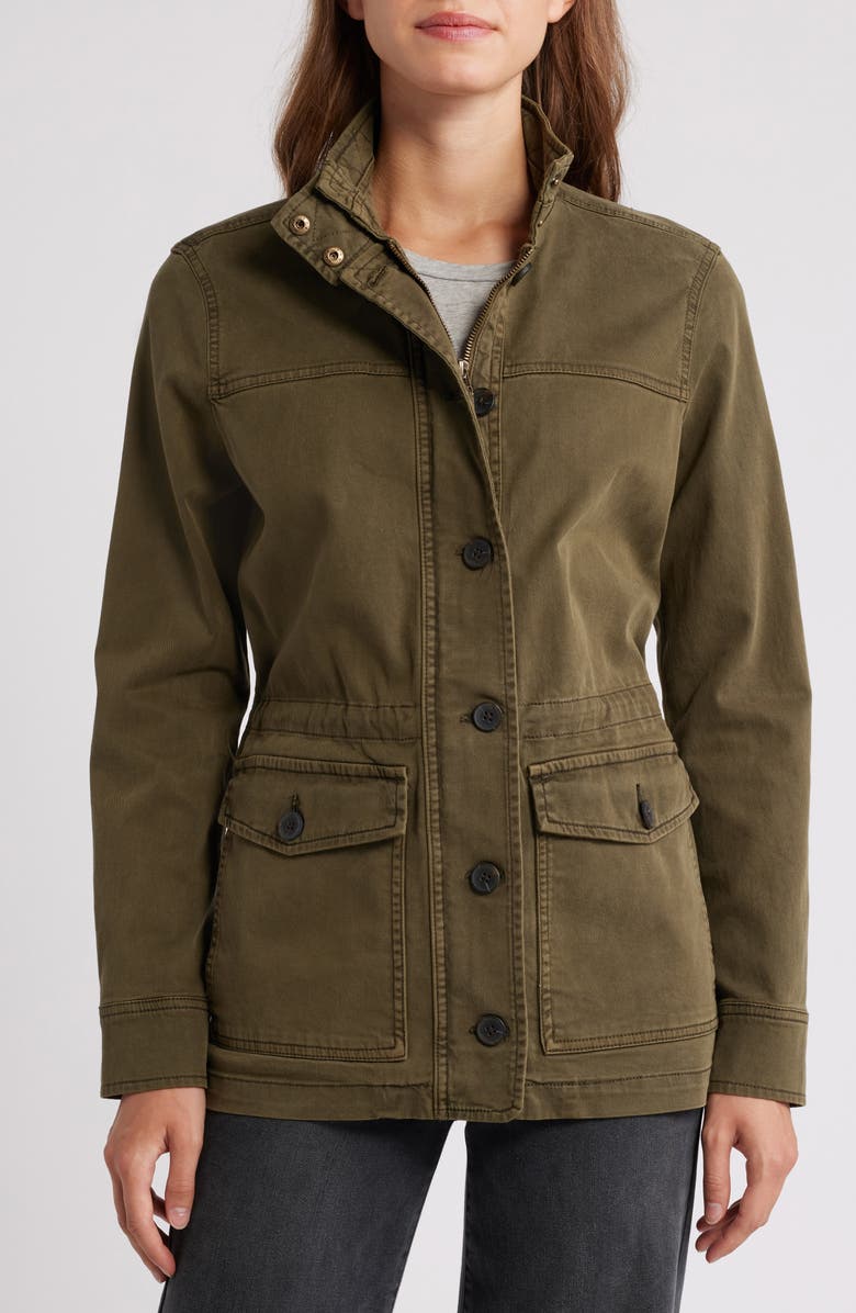 Lucky Brand Cotton Blend Utility Jacket, Alternate, color, Olive Night