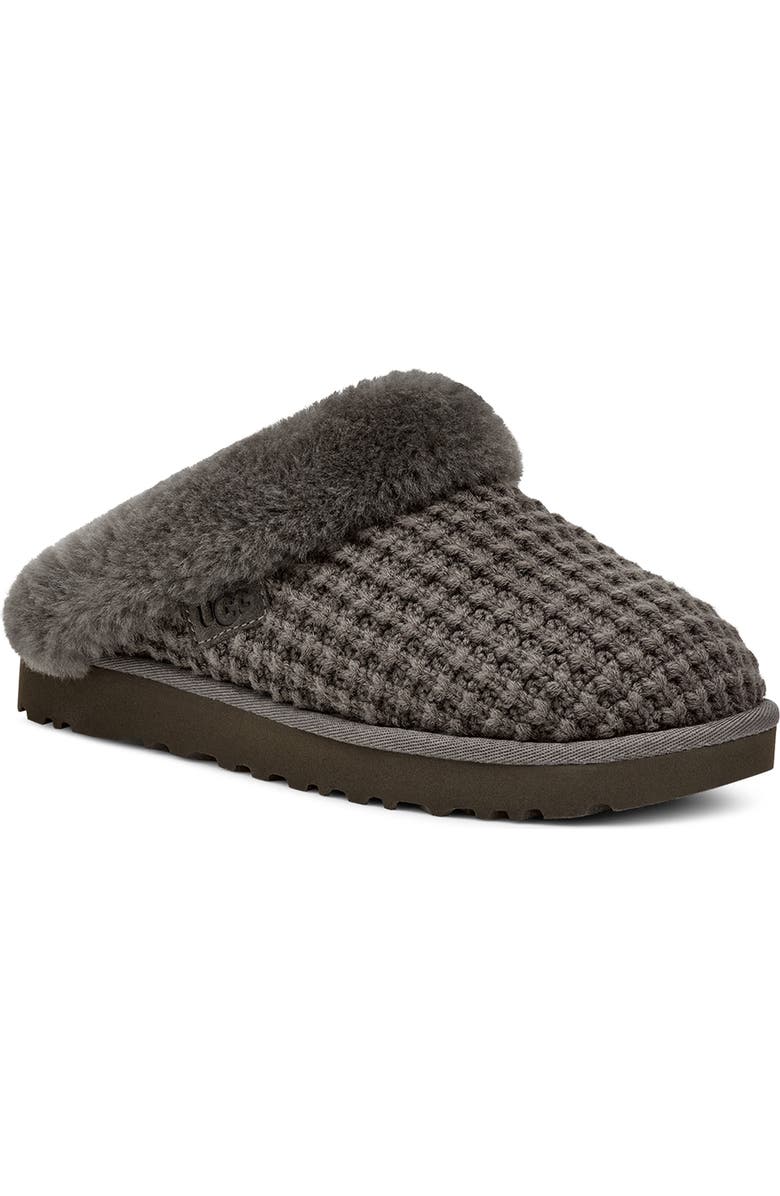 UGG<sup>®</sup> Clugette Knit Scuff Slipper, Main, color,