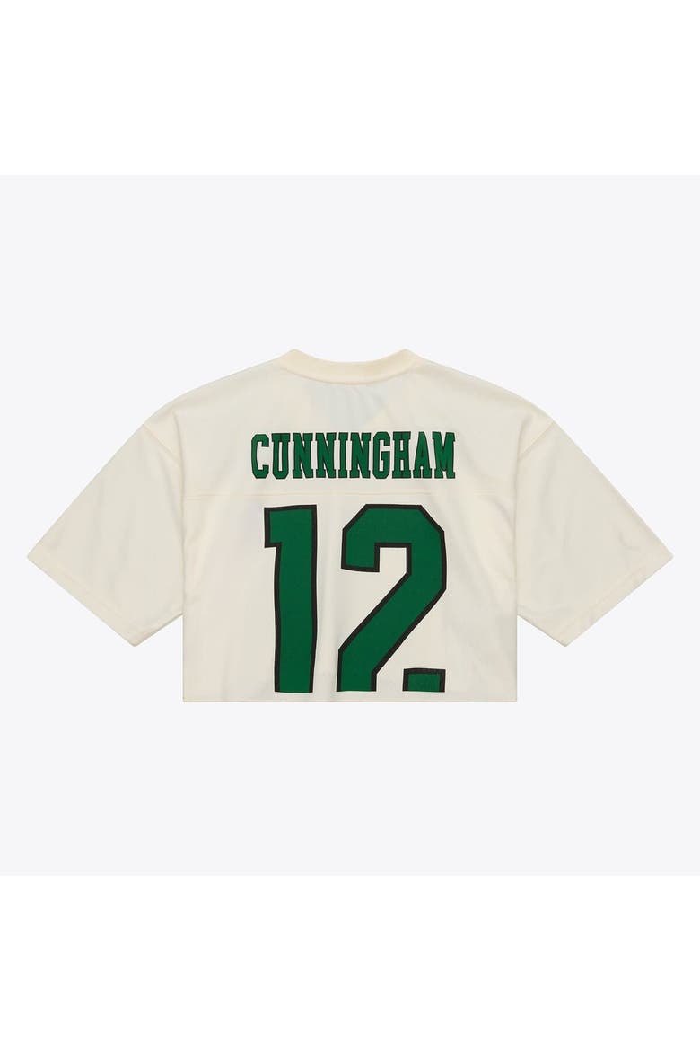 Women's Mitchell & Ness Randall Cunningham Cream Philadelphia Eagles Retired Player Cropped Fashion Jersey, Alternate, color, Cream
