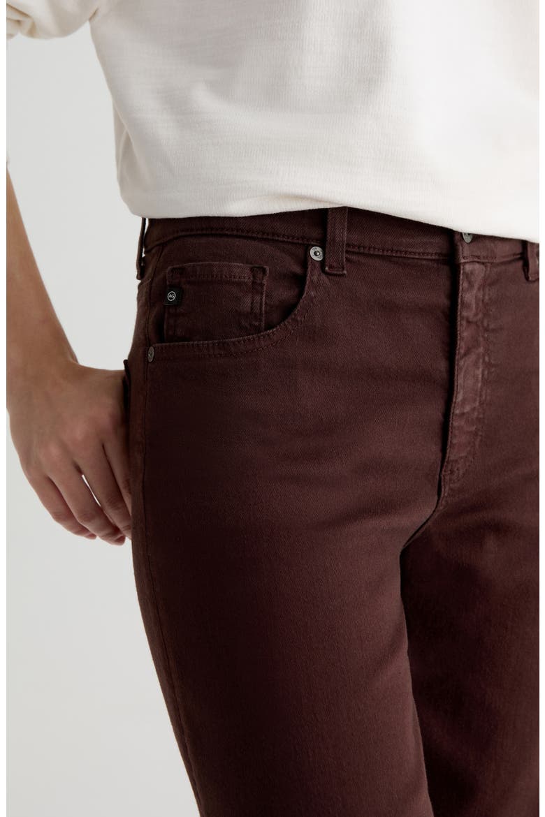 Saige Raw Hem Ankle Wide Leg Jeans, Alternate, color, COFFEE BEAN