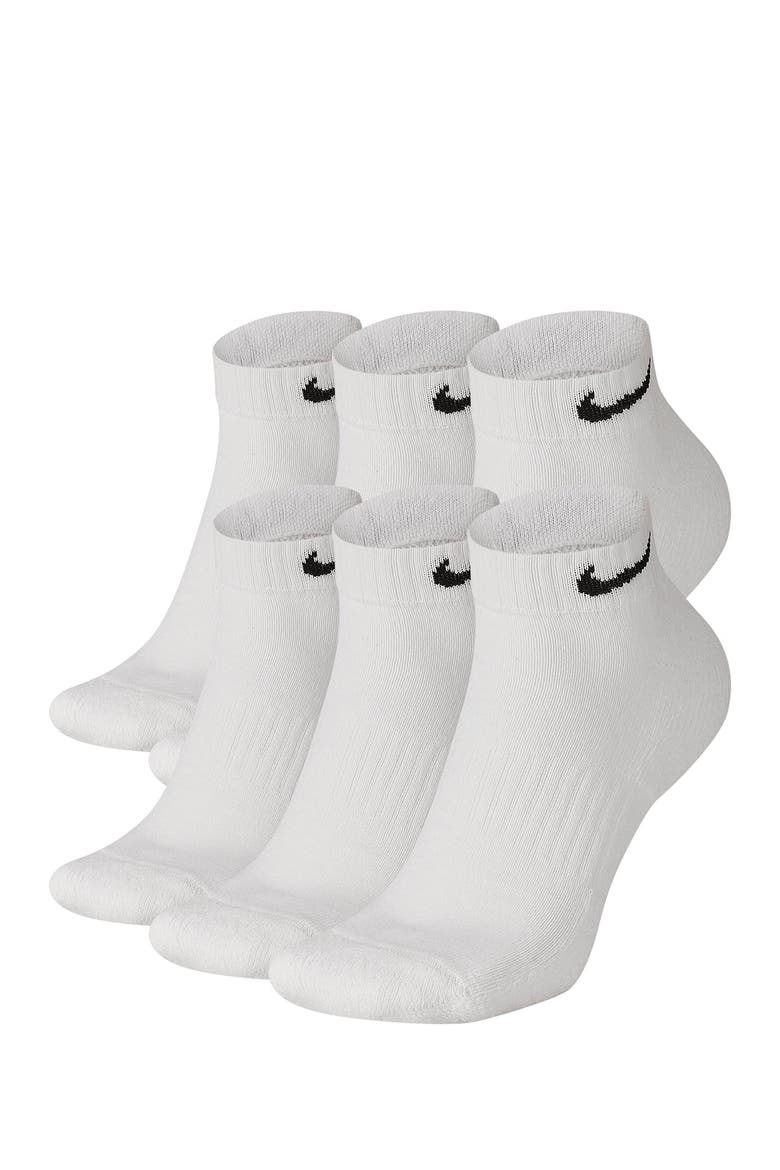 Everyday Cushion Socks - Pack of 6, Main, color, 100 WHITE/BLACK