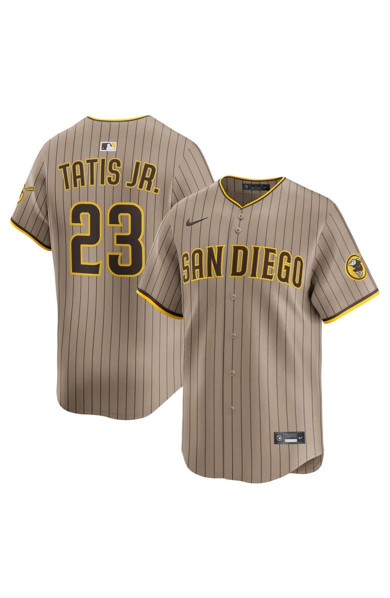 Nike Men's Nike Fernando Tatis Jr. Khaki San Diego Padres Alternate Limited Player Jersey, Main, color, 