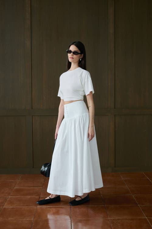 Weworewhat Drop Waist Maxi Skirt