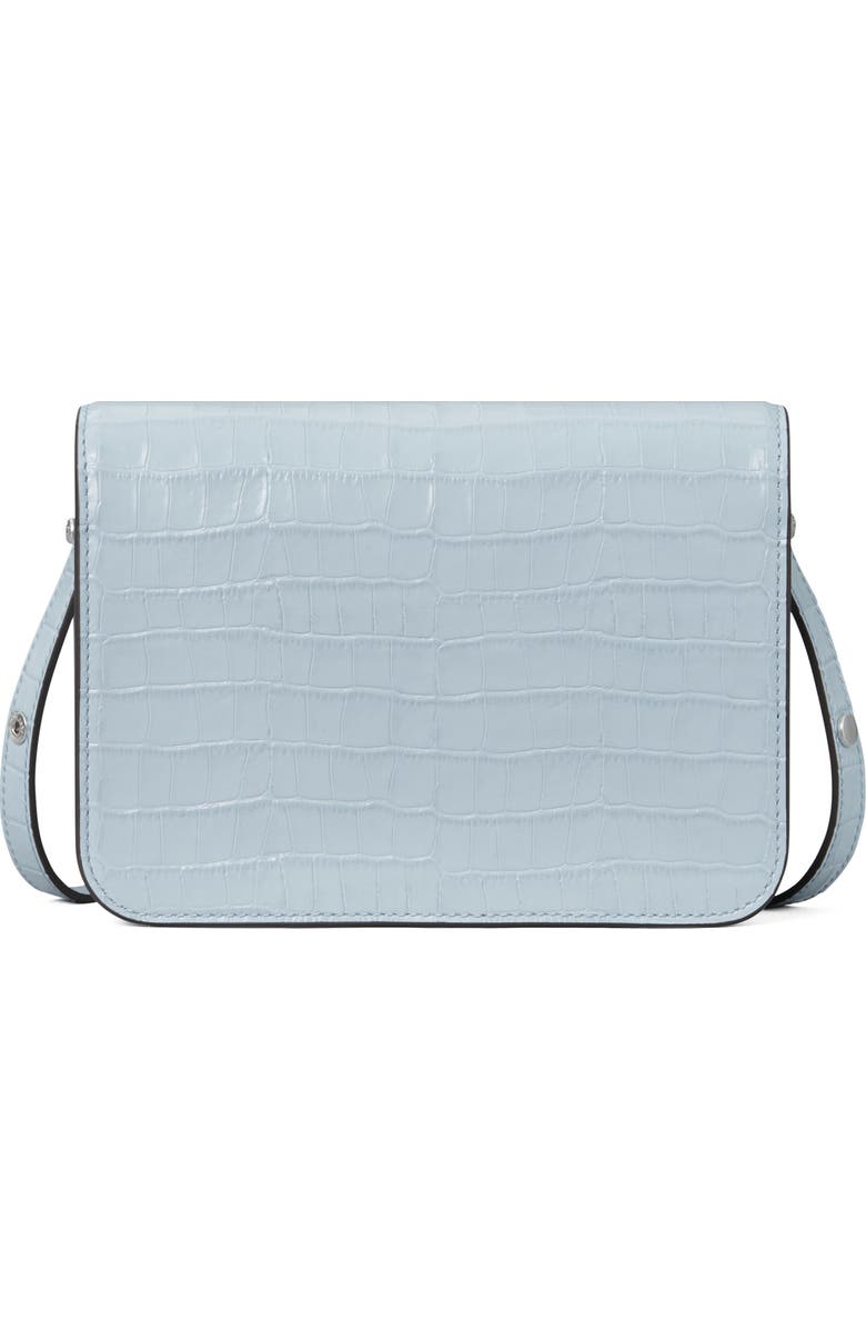 Tory Burch Robinson Croc Embossed Leather Shoulder Bag, Alternate, color,