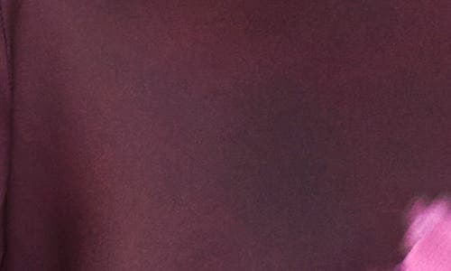 Vince Camuto Crewneck Short Sleeve Satin Top In Burgundy