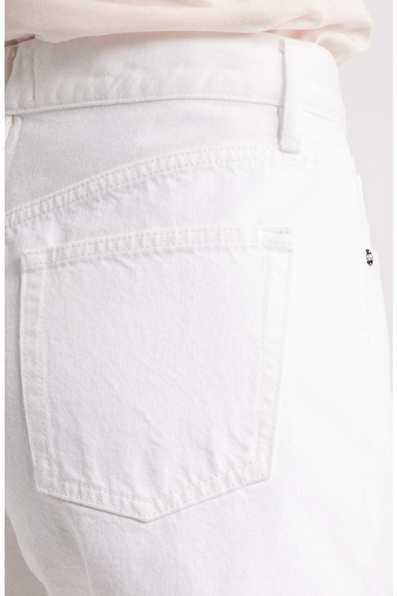 The Hang High Waist Denim Shorts, Alternate, color, WHITE