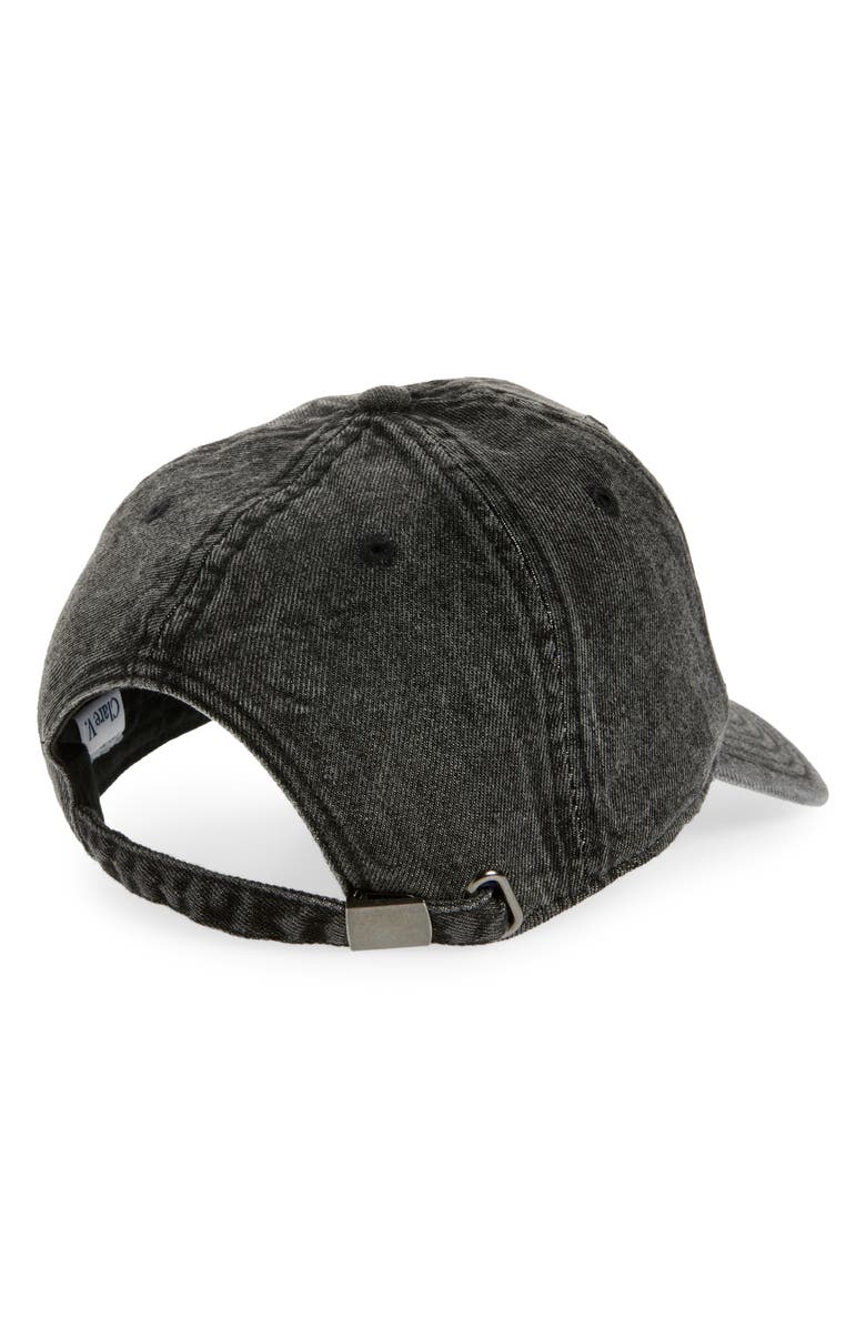 Clare V. Embroidered Cotton Denim Baseball Cap, Alternate, color,